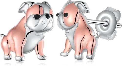 Vista 7 de Aretes de plata de ley 925, diseño de perro corgi/perro salchicha/perro perrito kawaii, regalos para mujeres, amantes de los perros
