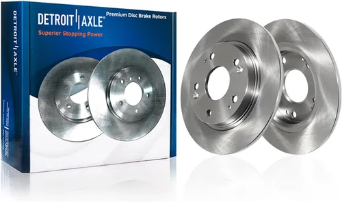 Vista 41 de Detroit Axle - Rotores perforados delanteros de 10.827 in + pinza de freno lateral del pasajero de repuesto para Toyota RAV4 Prius V Lexus HS250H