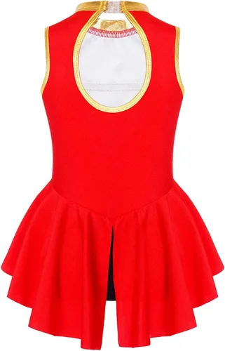 Vista 2 de Loloda Disfraz de maestro de anillo de circo para niños y niñas vestido de baile de carnaval leotardo