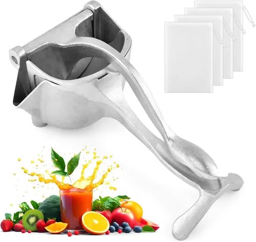 Vista 2 de Exprimidor de barra, extractor de jugo de fruta fresca de aleación de aluminio, exprimidor de mano, exprimidor de limón, extractor manual de mano