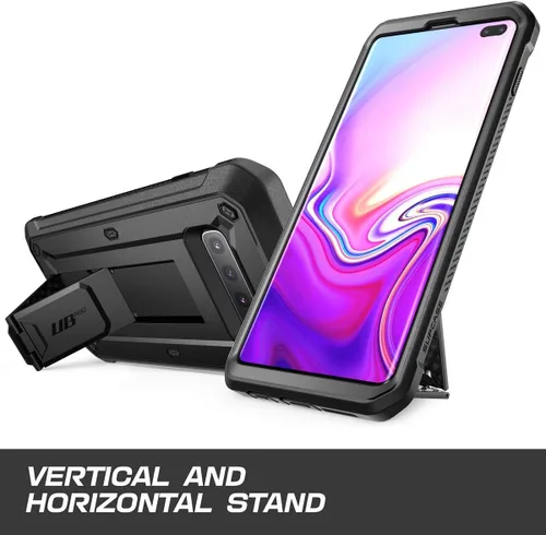 Vista 2 de SUPCASE Funda para Samsung Galaxy S10 Plus con Satnd (Unicorn Beetle Pro), [clip de cinturón integrado] Funda protectora resistente a prueba