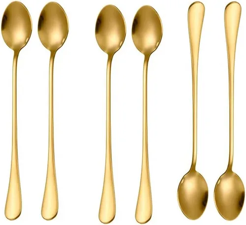 Vista 13 de Wesdxc56 Demitasse - Cucharas de café expreso, mini cuchara de café, cucharas pequeñas de acero inoxidable de 4.7 pulgadas para postre, juego de 6