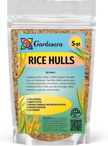 Vista 5 de Gardenera Cascos de arroz orgánico – Mejora la textura del suelo y la retención de nutrientes – Lo mejor para plantas de casa y ropa de cama