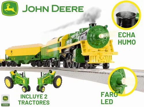 Vista 4 de Lionel John Deere Freight LionChief 5.0 Juego de Tren Eléctrico de Calibre O con Bluetooth y Control Remoto