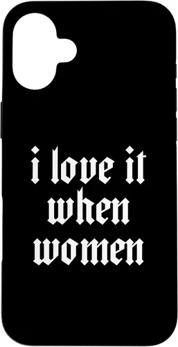 Vista 23 de iPhone 16 Lesbianas Divertido BI Mínimo para Lesbianas Orgullo Gay Me encanta cuando el caso