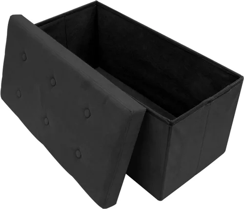 Vista 9 de Sorbus – Banco otomano plegable, De Almacenamiento Con Tapa – perfecto para juguetes y zapatos, Otomano, asiento, reposapiés, color contemporáneo