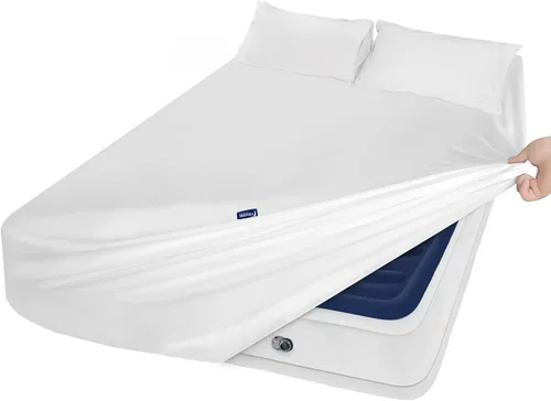 Vista 11 de Moonsea Juego de sábanas tamaño completo de bolsillo extra profundo para colchón de aire - Sábanas de bolsillo profundo juego de sábanas de cama Gris