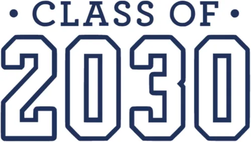 Vista 18 de Senior 2030 Iron On Transfer Shirt Decal, Black Handmade in the USA by Bleacher Spirit