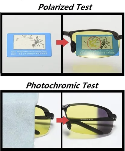 Vista 6 de KLAVER Lentes de sol fotocromáticos polarizados para conducción de día y noche para hombres y mujeres con bisagra de resorte