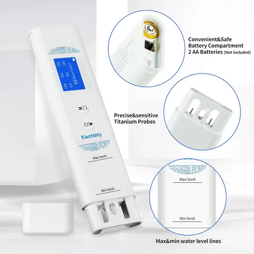 Vista 3 de Probador digital de agua 6 en 1 para agua potable, probador portátil de calidad de agua para TOC, COD, EC, UV275, temperatura, medidor TDS Medidor