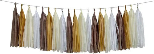 Vista 8 de ZOOYOO Guirnalda de borlas brillantes de papel de seda para decoración de mesa, kits de bricolaje para cumpleaños, boda, despedida de soltera