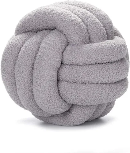 Vista 2 de Cyprinus Carpio Almohada de forro polar de peluche, tejida a mano, almohada de respaldo para sofá, sala de estar, estudio, cojín redondo para mesita