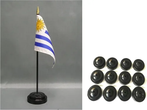 Vista 88 de Paquete de 12 banderas de escritorio de oficina en miniatura de poliéster Afganistán de 4 x 6 pulgadas y pequeñas banderas de mesa, 1 docena de mini
