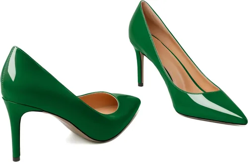Vista 3 de YODEKS Zapatos de vestir de tacón alto con punta puntiaguda para mujer