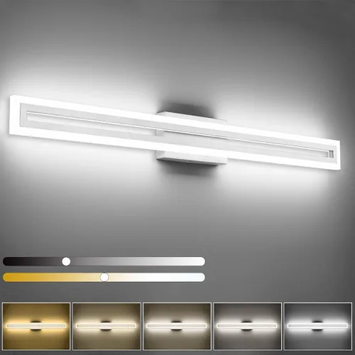 Vista 37 de SOLFART Luces de tocador de baño sobre espejo 14W 60 cm Luz de baño moderna negra 6000K ND