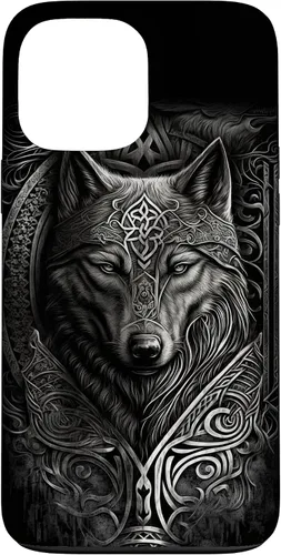 Vista 24 de Stylish Viking Wolf Design Wild Animal Viking Wolf Case for iPhone 17