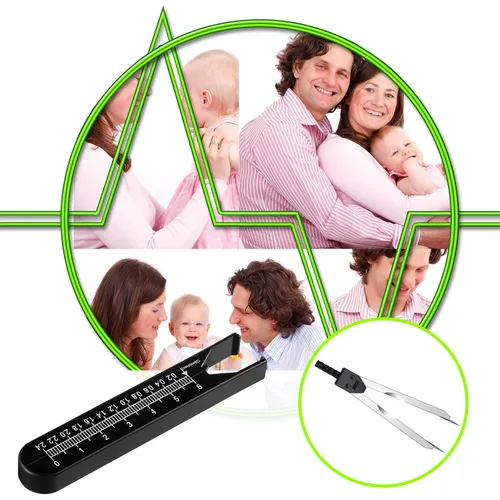 Vista 6 de Frienda 2 piezas de calibrador de ECG calibradores ECG herramienta de medición con regla electrocardiograma divisor de dibujo para enfermería (negro)