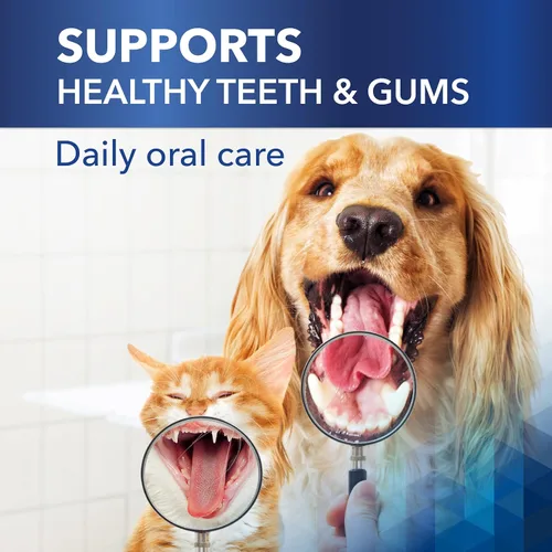 Vista 3 de Clenz-A-Dent ProDen PlaqueOff - Copos de salud bucal para perros y gatos, aceptados por VOHC, apoya el control de placa y sarro, refresca