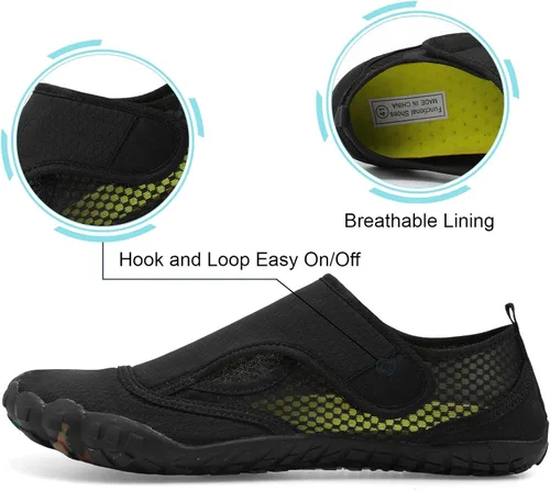 Vista 3 de Zapatos de agua para natación, para mujereshombres, de secado rápido, para playa, senderismo, buceo, navegación, río, deportes acuáticos al aire