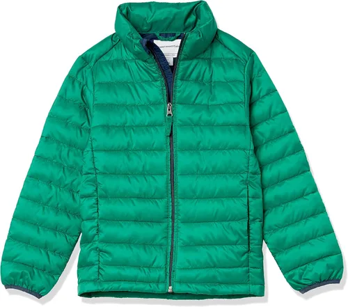 Vista 16 de Amazon Essentials Chaqueta ligera, resistente al agua, con capucha, acolchada y plegable para niños y niñas pequeñas