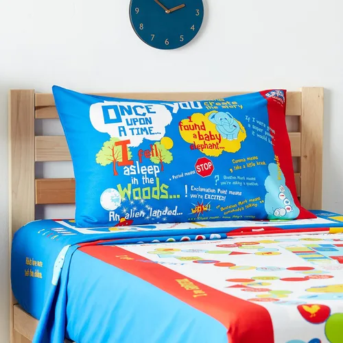 Vista 8 de Playtime Edventures - Funda de almohada Playtime Story-Time con más de 20 frases e imágenes para principiantes. - Funda de almohada de microfibra