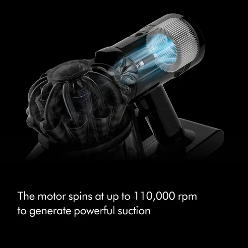 Vista 4 de Dyson Aspiradora de mano para coche y bote, inalámbrica y ligera, limpia superficies duras y tapicería, 115AW, 2 modos de potencia, hasta 50 minutos²