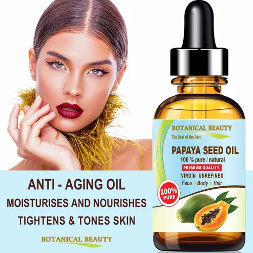 Vista 3 de Botanical Beauty Aceite de semillas de PAPAYA WILD Growth, 100% puro, natural, virgen, sin refinar, sin diluir, prensado en frío, aceite portador