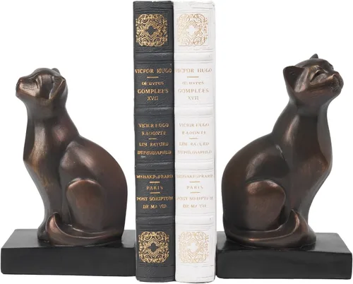 Vista 9 de Sujetalibros decorativos con diseño de pájaros, resistentes, extremos de libro únicos para sostener libros, tapones de libros antiguos resistentes