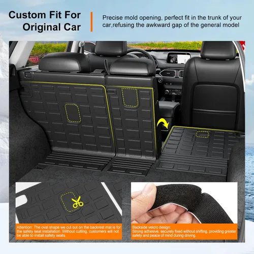 Vista 2 de powoq Alfombrilla de respaldo Compatible con forro de carga Mazda CX-5 2017-2025 Protector de asiento trasero de reemplazo para 2017-2019 2020 2021