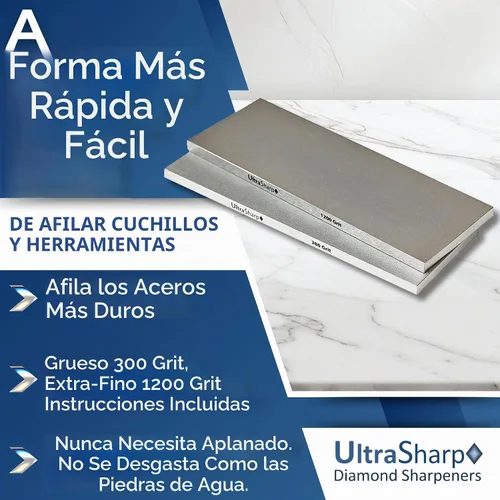 Vista 2 de Juego de piedras de afilar de diamante ultra afiladas - Grueso/Extra fino - 8 x 3