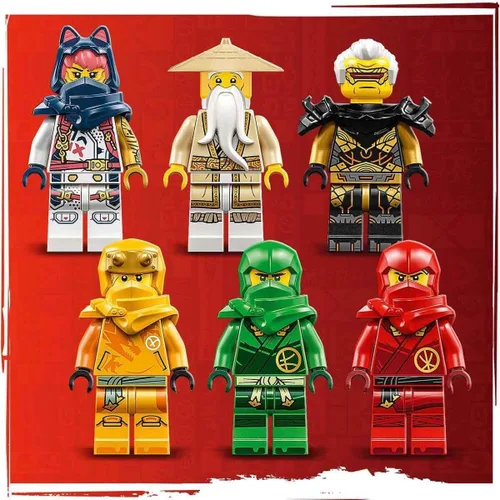 Vista 6 de LEGO Ninjago 71797 - Bloques de juguete de recompensa aérea de acorazado, regalo, ninja, zanahoria, vehículo, nori, niños, 9 años en adelante