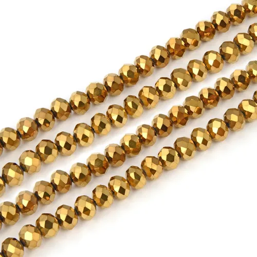 Vista 33 de 500 piezas de cuentas de cristal checo facetadas rondelle de 4 mm, pequeñas y diminutas, espaciadoras a granel, color amatista púrpura para hacer