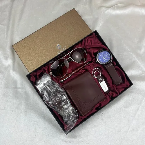 Vista 7 de Caja de regalo para hombre, cesta de cumpleaños, Marrón Azul, Caja de regalo