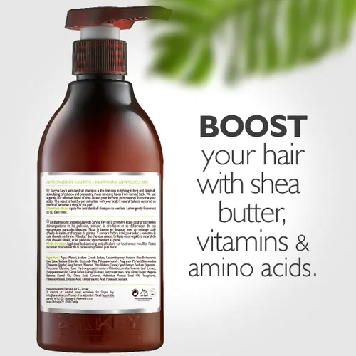 Vista 2 de Saryna Key Champú anticaspa - Tratamiento para el cuero cabelludo seco y con aceite de karité natural - Todo tipo de cabello - Combate la caspa