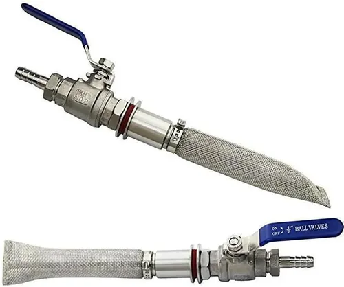 Vista 5 de ZCZQC 2 tubos de filtro de acero inoxidable de 6 pulgadas con filtro de cerveza de rosca de 1/2NPT adecuado para elaboración de granos y elaboración