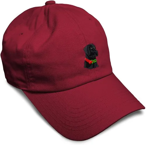 Vista 41 de Gorra de béisbol suave negra con cabeza de laboratorio bordada para perros, sarga de laboratorio negra, de algodón, con mosca de dragón, sombreros