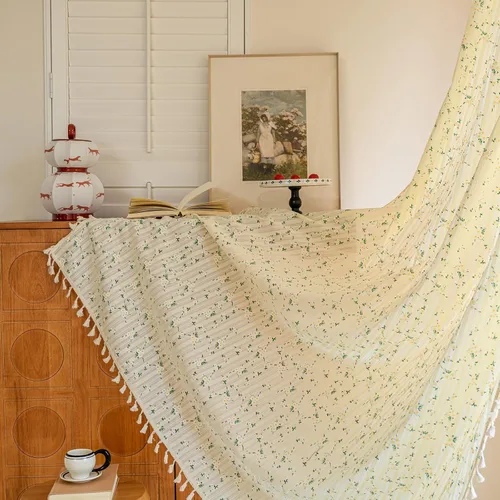 Vista 16 de BHUSB Cortinas rústicas para sala de estar de 63 pulgadas de largo, cortinas de ventana de lino y algodón con estampado floral bohemio, cortinas