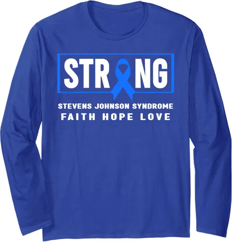 Vista 4 de SJS Strong Shirt - Camiseta de manga larga para concienciación del síndrome de Stevens Johnson, Negro, S
