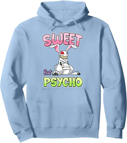 Vista 5 de Sweet But Psycho - Sudadera con capucha de conejo gótico espeluznante, Negro