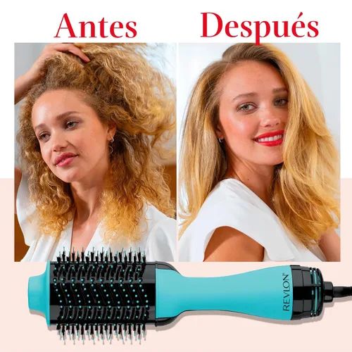 Vista 6 de REVLON - Secador de pelo de un paso y cepillo de aire caliente voluminizador, color menta, voluminizador menta, 1 unidad