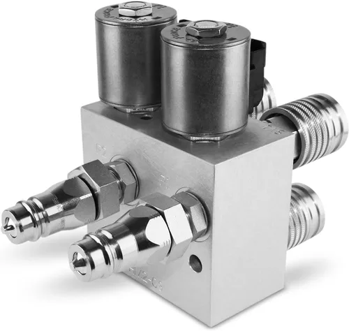 Vista 4 de Multiplicador hidráulico SCV, Kit de desviador/divisor de válvula múltiple con acopladores y control de caja de interruptor, ¡transforme 1 circuito