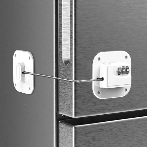 Vista 14 de Cerradura para refrigerador Himake, cerradura de combinación para gabinetes de refrigerador