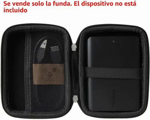 Vista 2 de Hermitshell Estuche de viaje duro para Toshiba Canvio Basics 2TB/ 1TB/ 4TB disco duro externo portátil