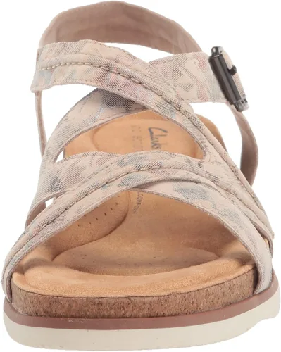 Vista 2 de Clarks Sandalias planas Brynn Ave para mujer, Beige
