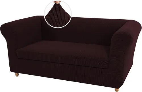 Vista 47 de UNBBRRL Funda de sofá Chesterfield de jacquard elástico, fundas de cojín gruesas para sofá, protector de muebles para sala de estar