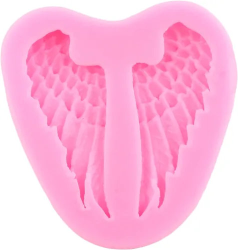 Vista 8 de Mujiang Juego de 4 moldes de silicona con alas de ángel para decoración de pasteles, chocolate y caramelo, resina