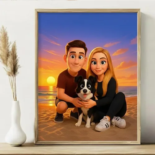 Vista 10 de LOVELYPOD Póster de lienzo personalizado para parejas, fotos personalizadas para parejas, ideas para regalo del día de San Valentín, regalo