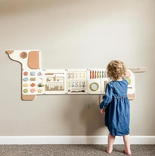 Vista 8 de Beright Paneles de Pared de Actividad para Perros con Tableros Ocupacionales, Juguetes Sensoriales Montessori, Centro de Actividades de Aprendizaje