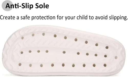 Vista 4 de sharllen Sandalias de nube para niños y niñas, pantuflas de casa, cómodas pantuflas de nube para niños, antideslizantes, para niñas, sandalias
