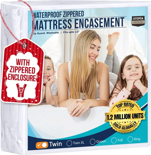 Vista 2 de Utopia Bedding Funda con cremallera de tamaño individual y funda de almohada estándar